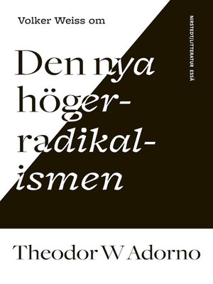 cover image of Om Den nya högerradikalismen av Theodor W Adorno